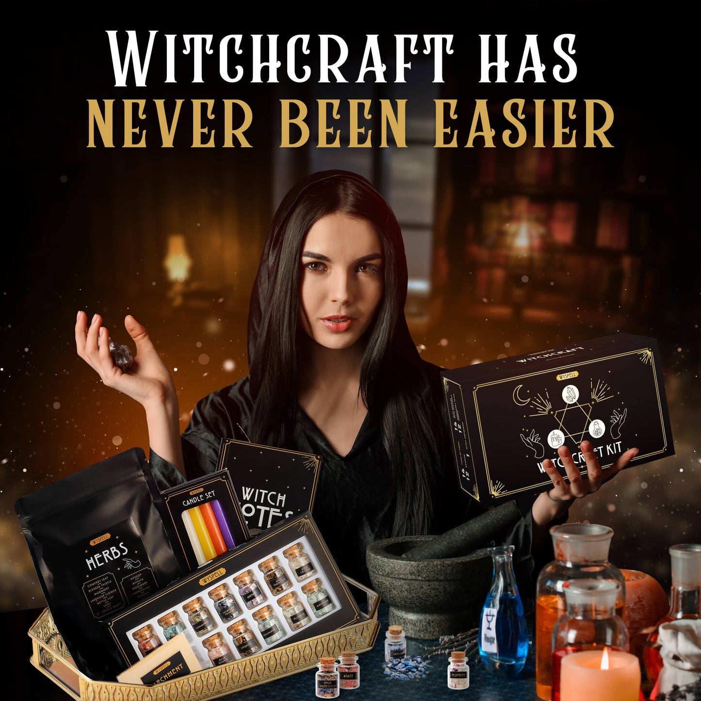 Wyspell Supplies Witchcraft Kit 54 PCS