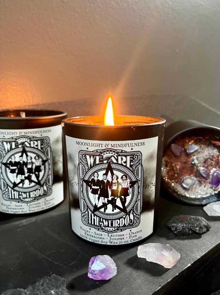 We Are The Weirdos Soy Wax Crystal Candle, Hand-Poured