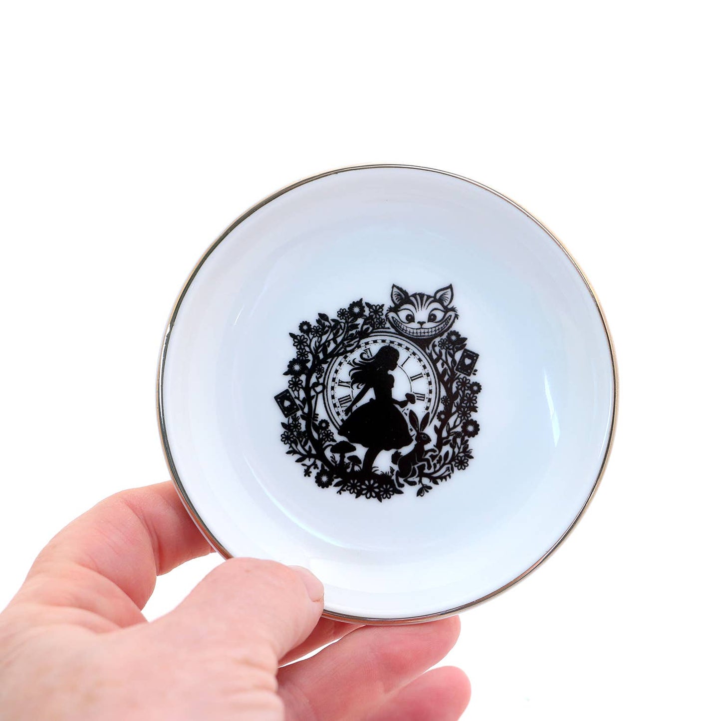 Through The Looking Glass Alice Ring Dish,with 22K Gold