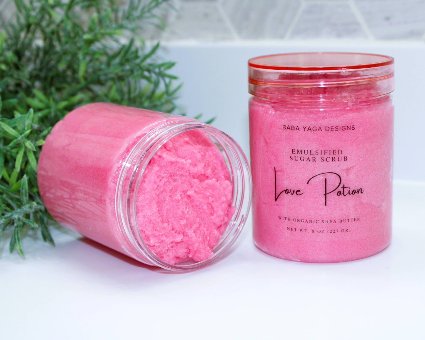 Love Potion 8 oz Sugar Scrub Emulsified Vegan Scented Scrubs