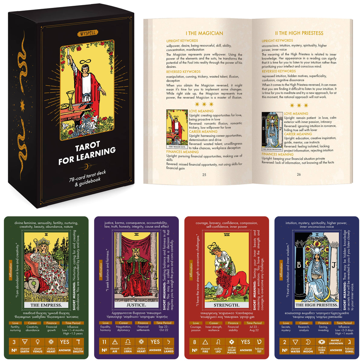 Wyspell Tarot Cards for Learning (112 Pages)