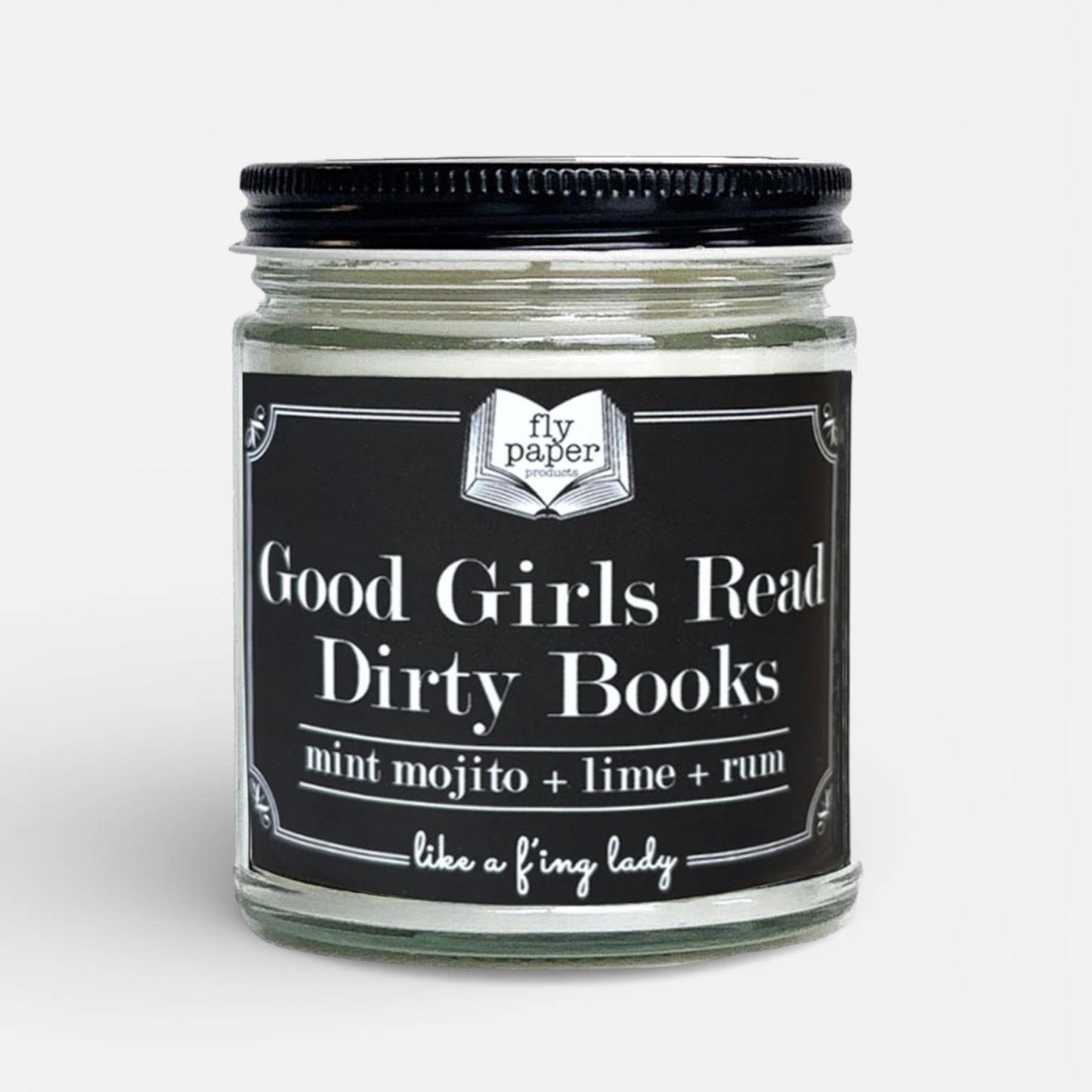 Good Girls Read Dirty Books 9oz Soy Candle Lime + Mint + Rum