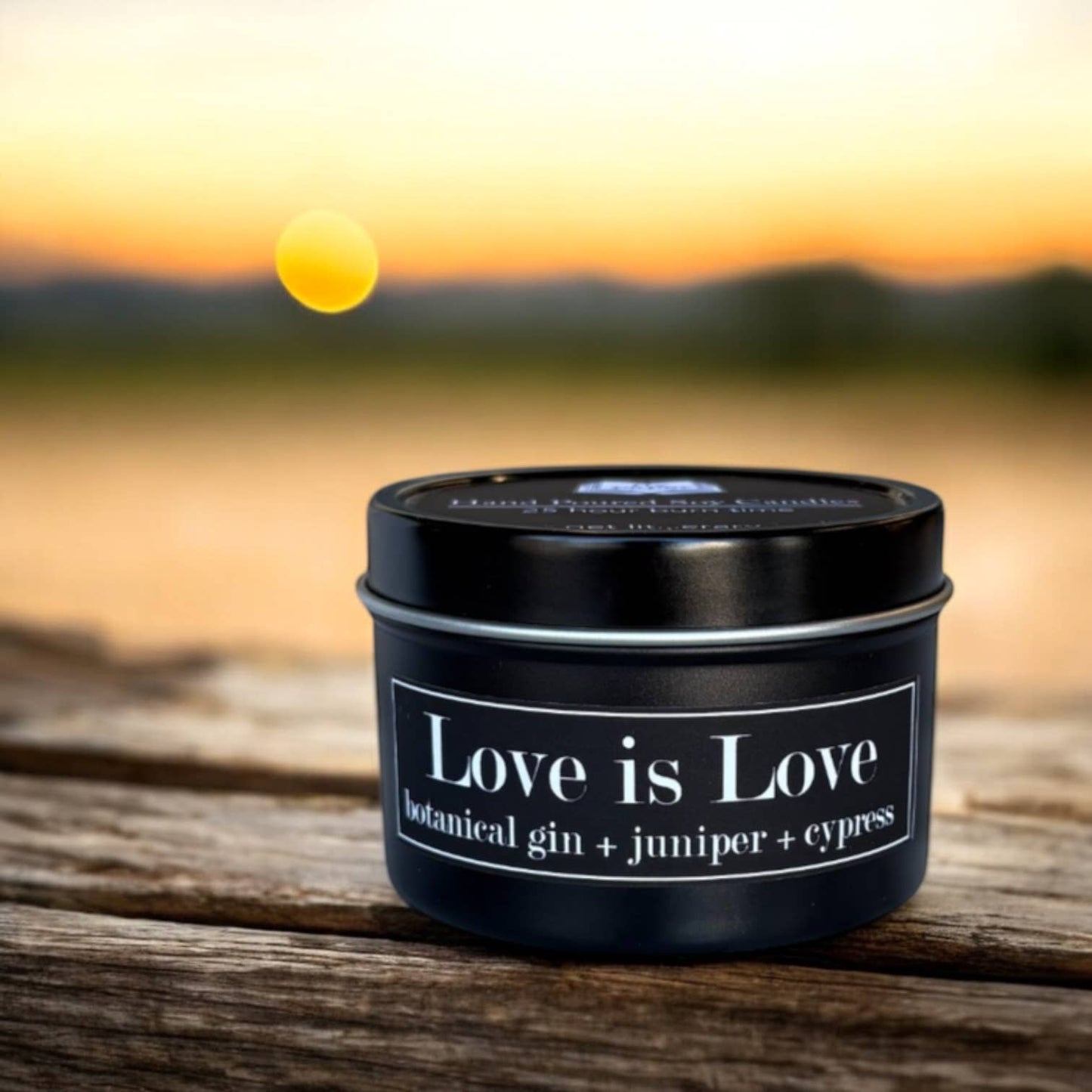 Love is Love 4oz Candle - Botanical Gin + Cypress + Juniper