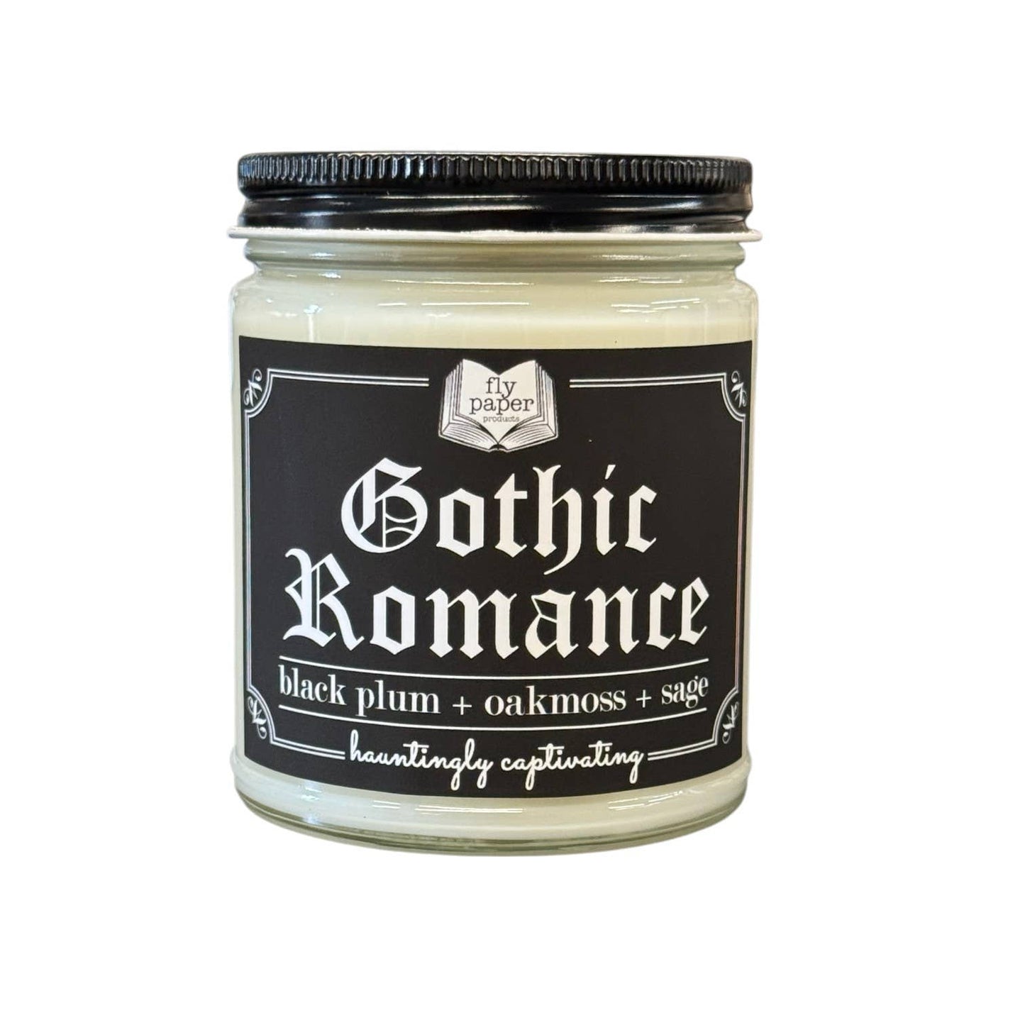 Gothic Romance 9oz Candle - Black Plum + Oakmoss + Sage