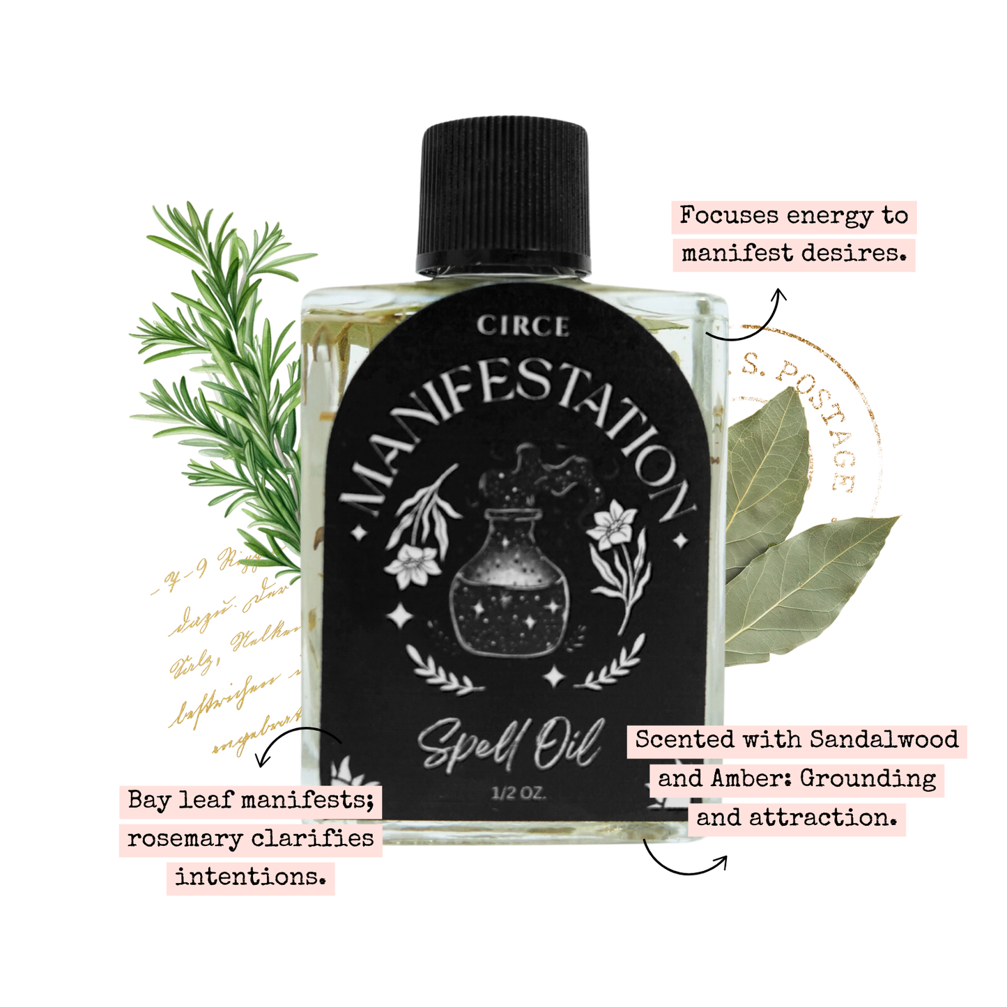 Manifestation Spell Oil - Intention and Abundance 0.5oz