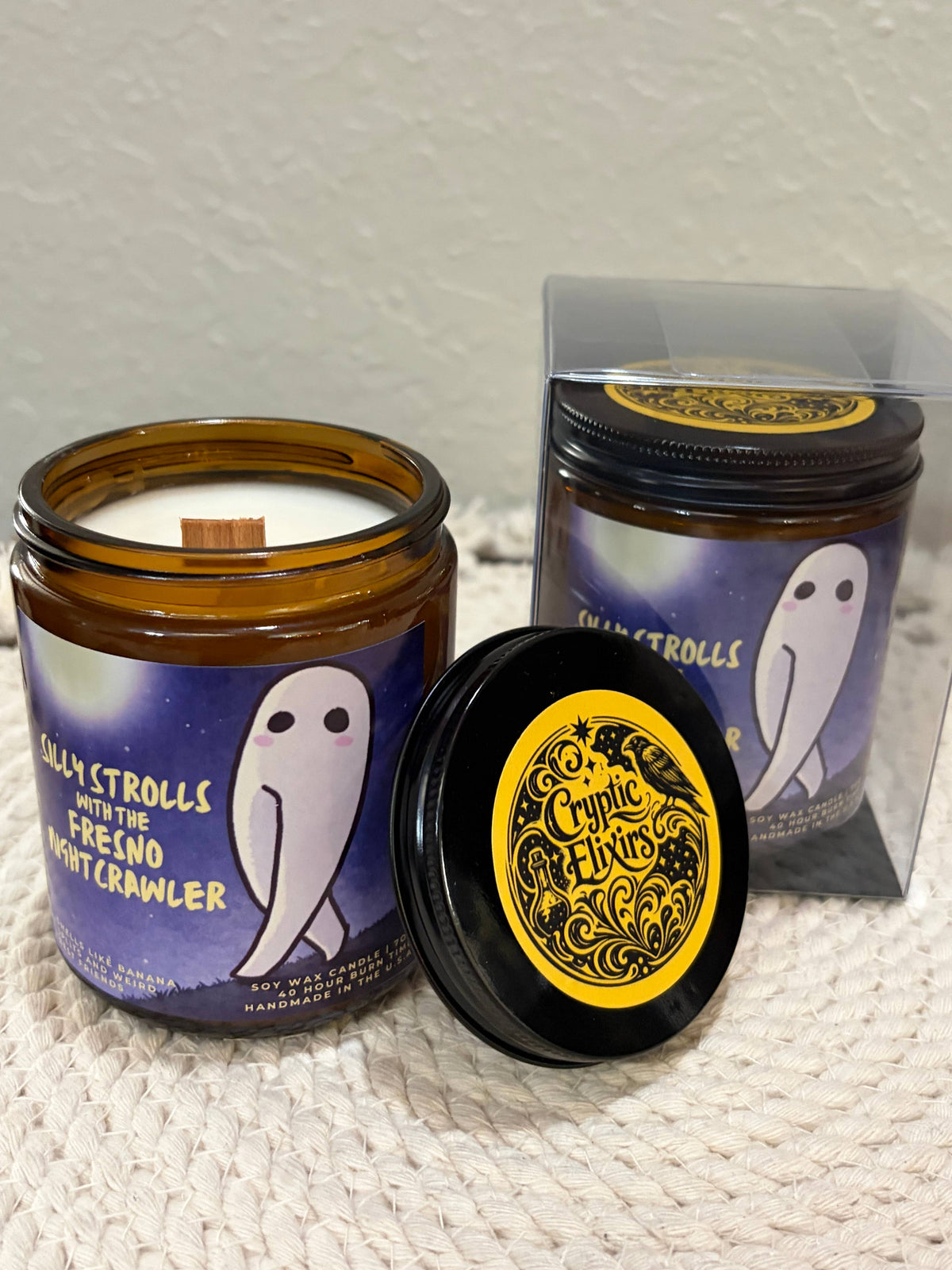 Fresno Nightcrawler Cryptid Banana Split Hand Poured Candle
