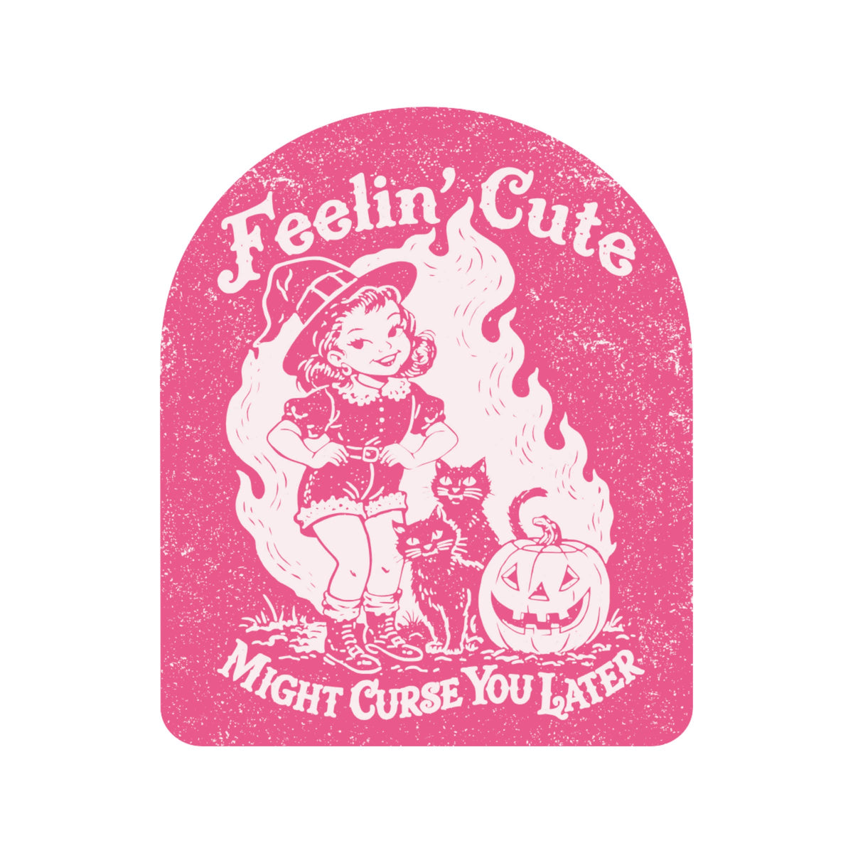Feeling Cute Curse Halloween High Quality Vinyl Sticker