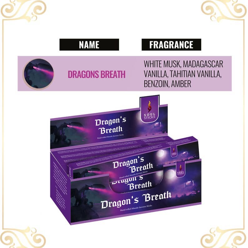 Soul Sticks - Dragon's Breath Masala Incense Sticks (12)