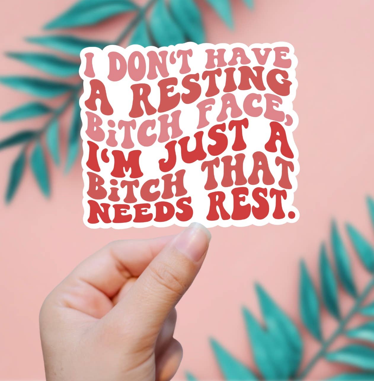 I Don't Have A Resting Bitch Face Sticker