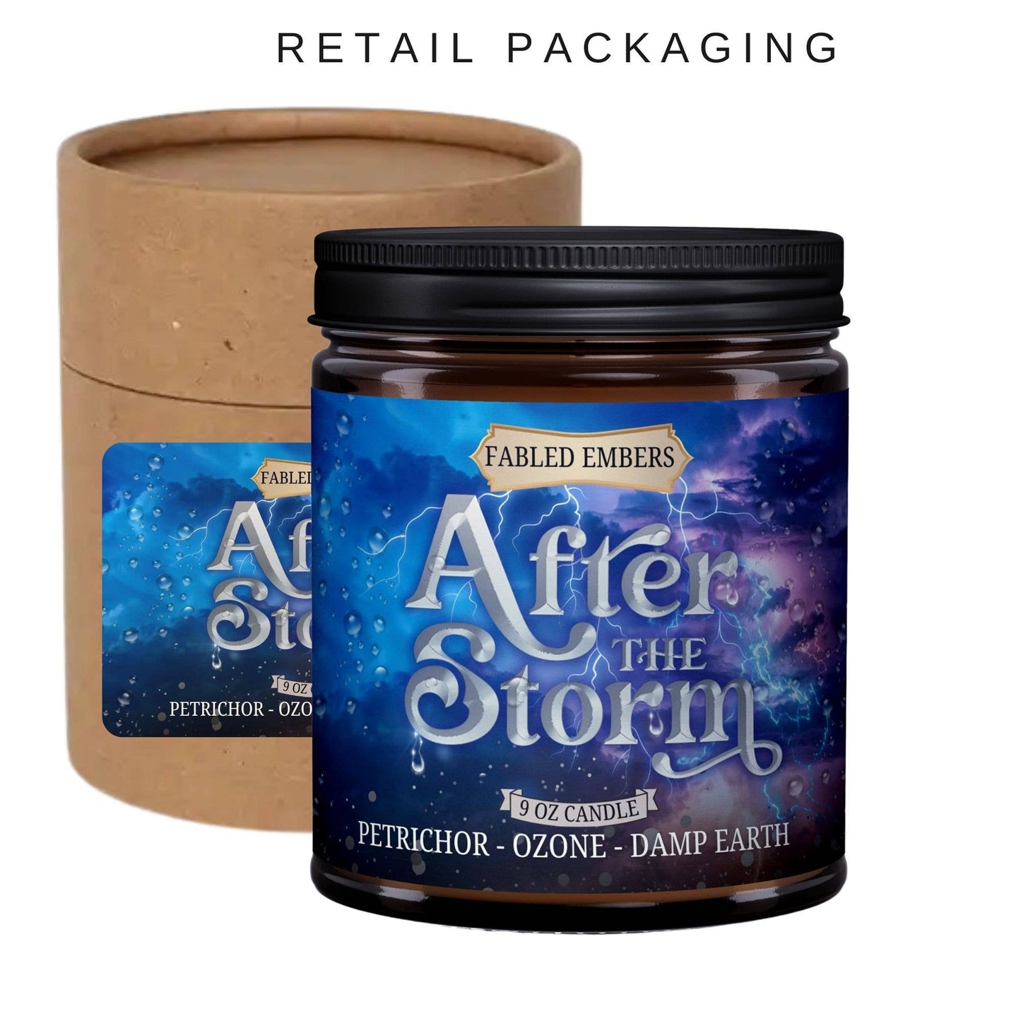 GRIMM Fairy Tales Candle | Amber Glass | Bookish | Unique
