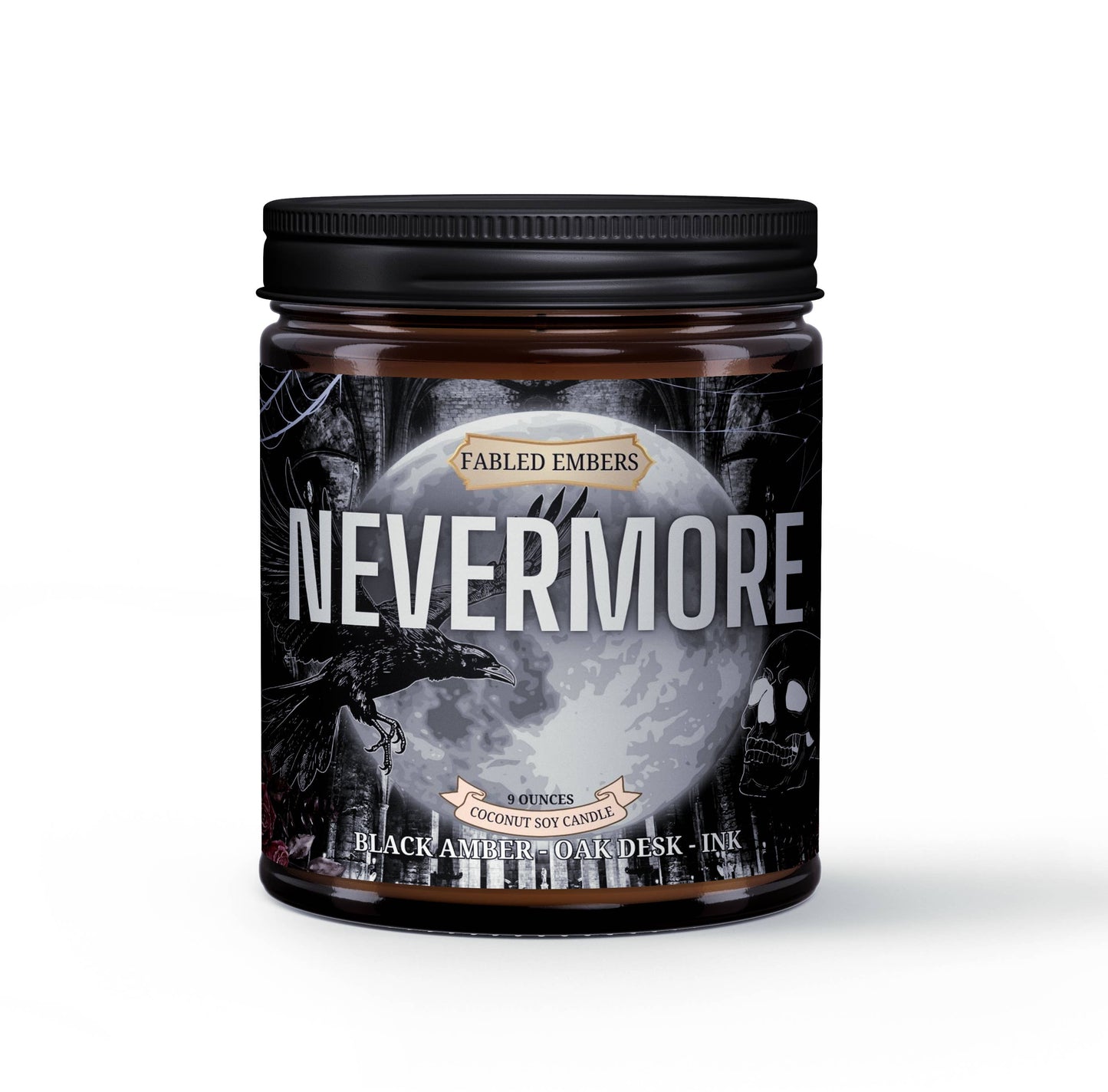 NEVERMORE gothic book lovers candle