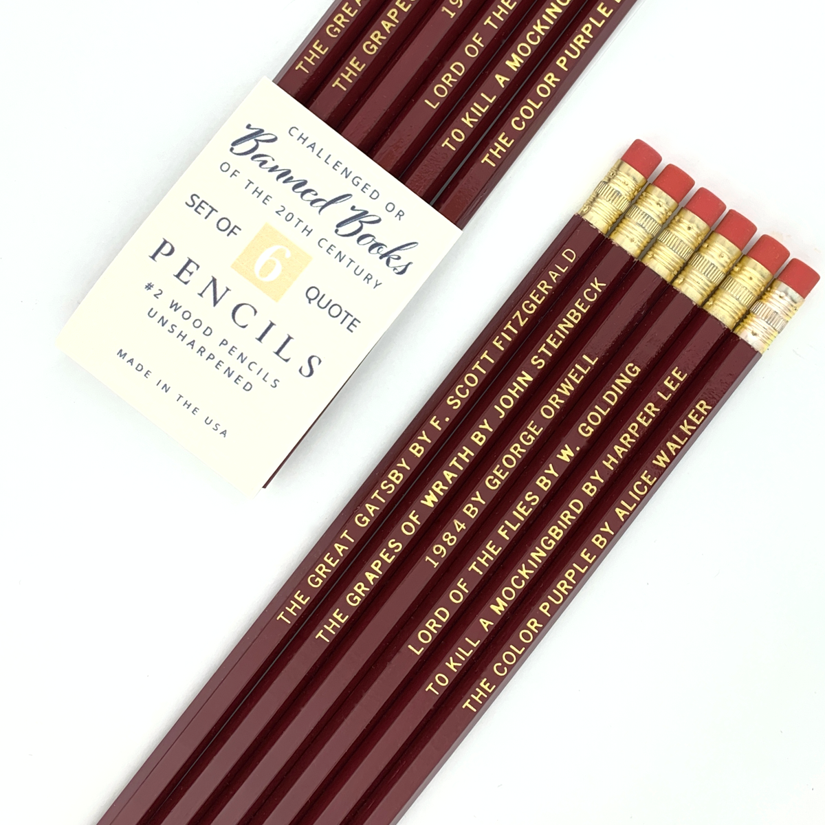 Banned Books 20th Century Pencil Set