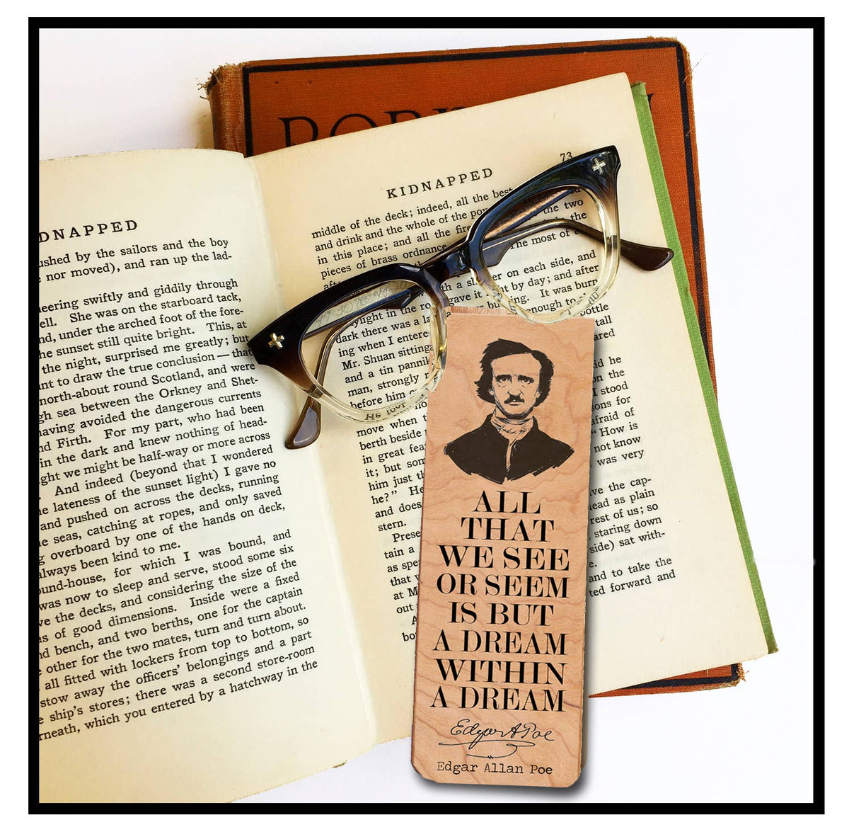 Edgar Allan Poe "A dream within a dream" Quote Wood Bookmark