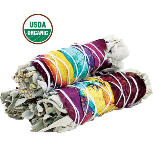 White Sage Smudge Stick - Rose Petal (4 in.)