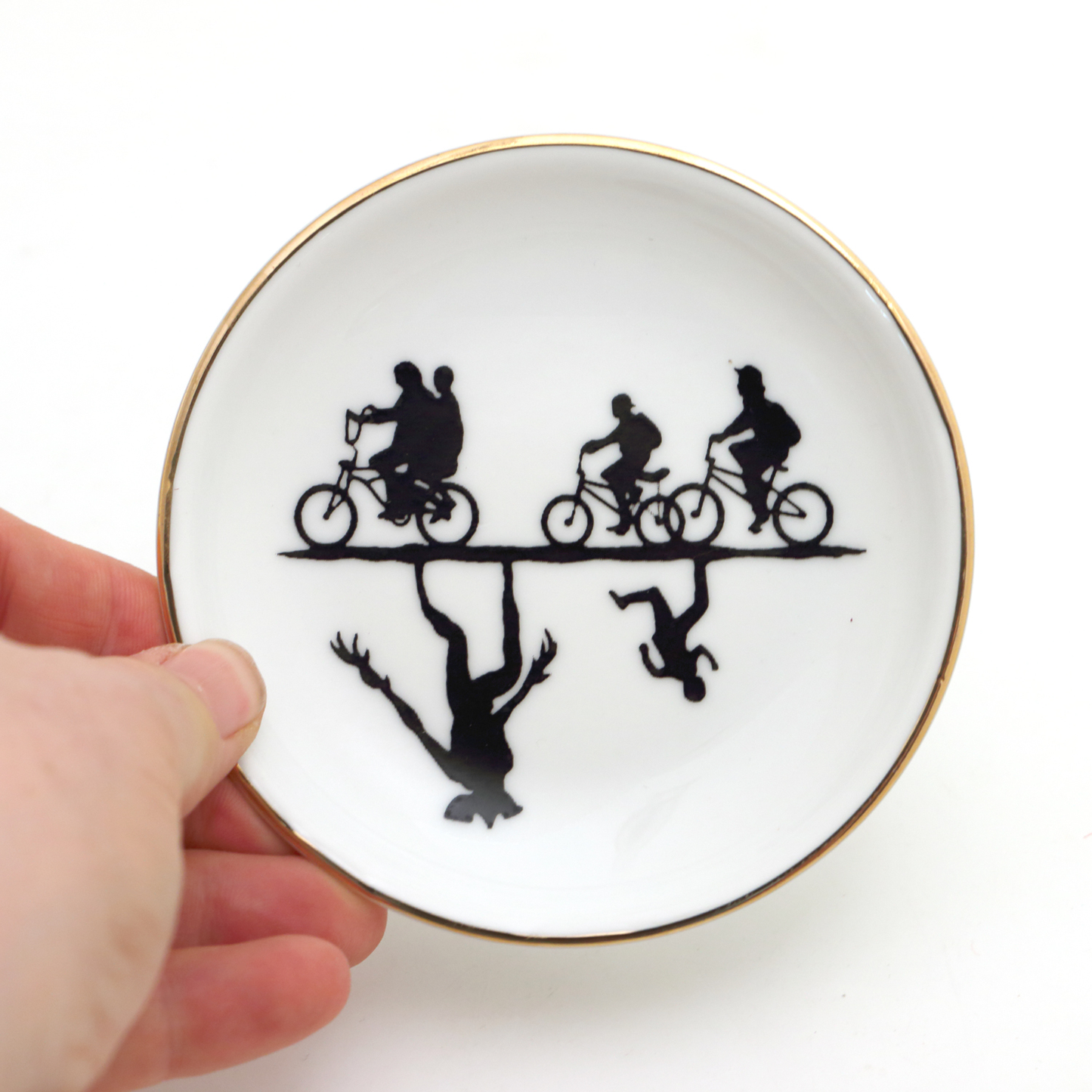 Stranger Things ring dish, ring holder with 22 K gold