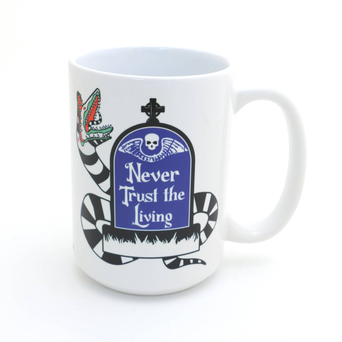 Beetlejuice Mug, Sandworm, Never Trust The Living