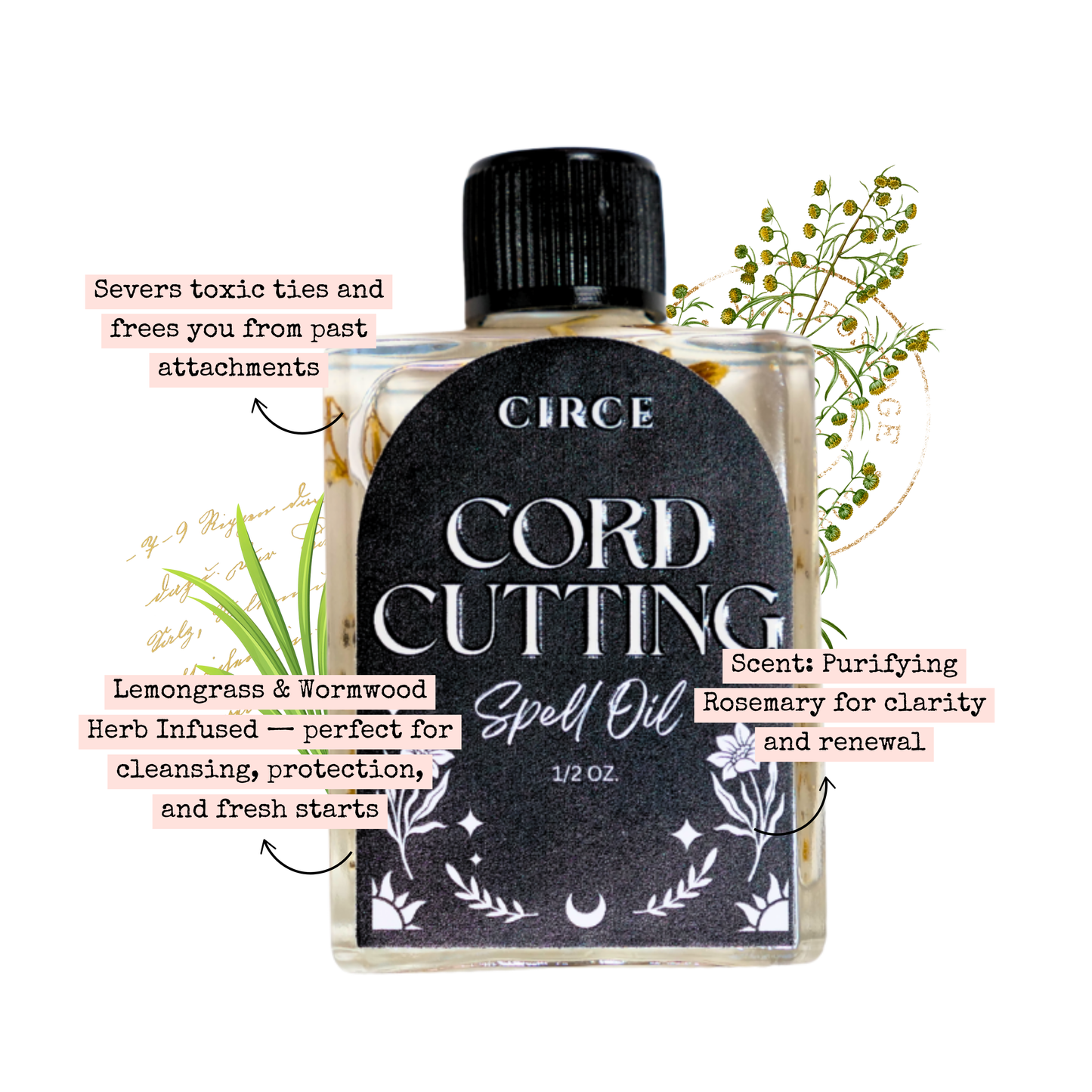Cord Cutting Spell Oil - Release and Clearing 0.5oz