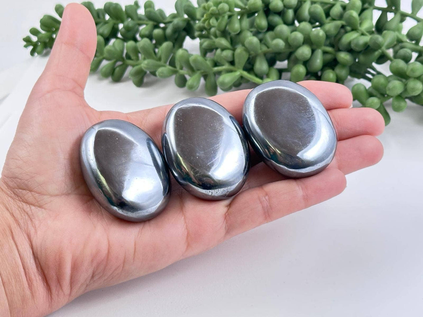 Elite, Noble, or Silver Shungite Palm Stones (45x35x15mm)