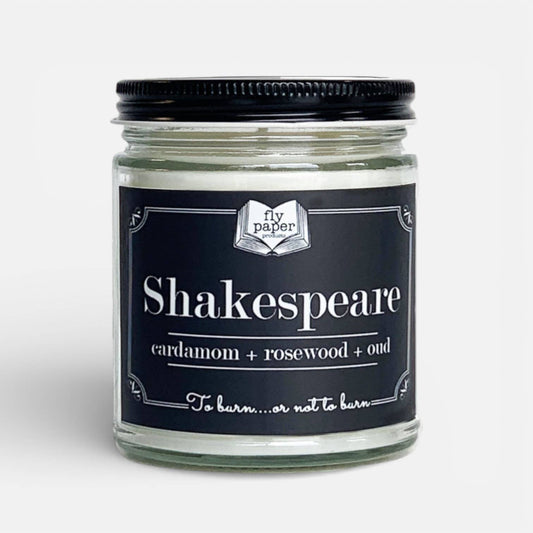Shakespeare 9oz Glass Candle Cardamom + Rosewood + Oud