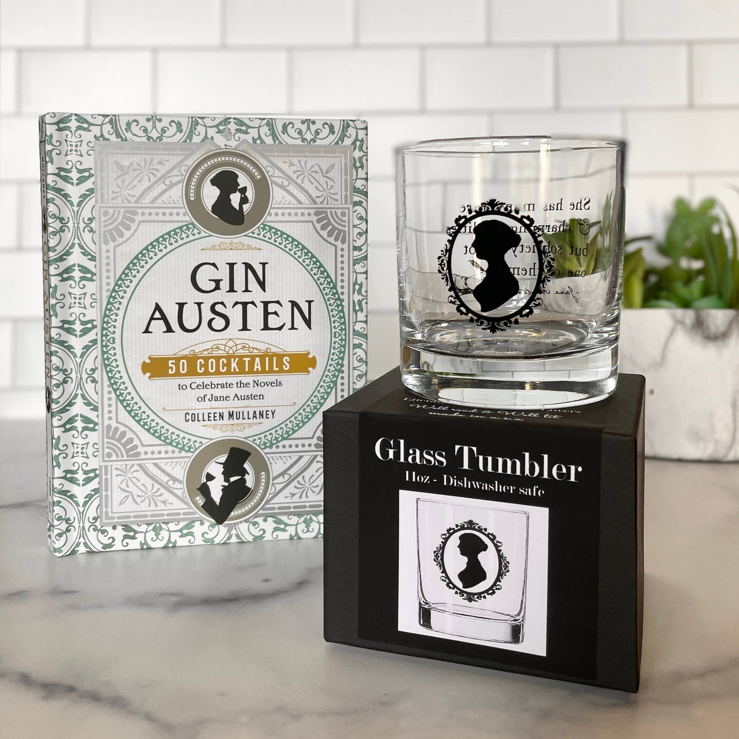 Jane Austen Sassy Sobriety Quote Glass Tumbler