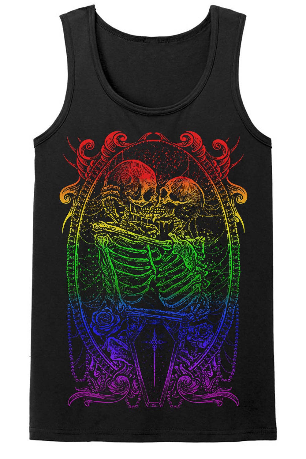 Pride Skeleton Love Tee [GOTH RAINBOW]