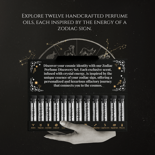 Zodiac Gemstone Perfume Oils  Discovery Set - 12 Piece Perfume Oil Sampler - Wholesales