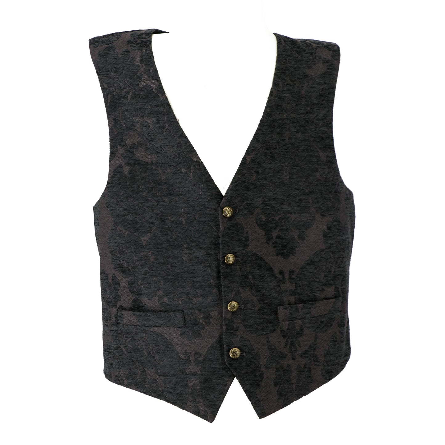 Damask floral brocade pirate vest