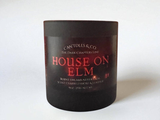 House on Elm – Leather & Bonfire Candle | Nightmare on Elm Street Inspired | Dark Chapters Collection