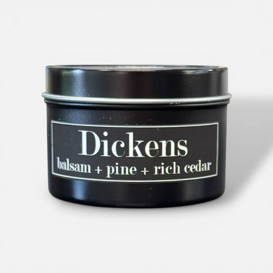 Dickens 4oz Candle - Balsam + Pine + Rich Cedar