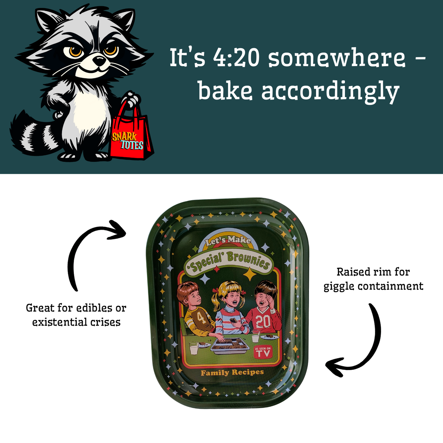 Let's Make Special Brownies Tin Tray