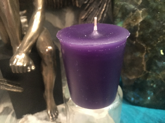 Purple Votive Candle - spiritual development, awareness