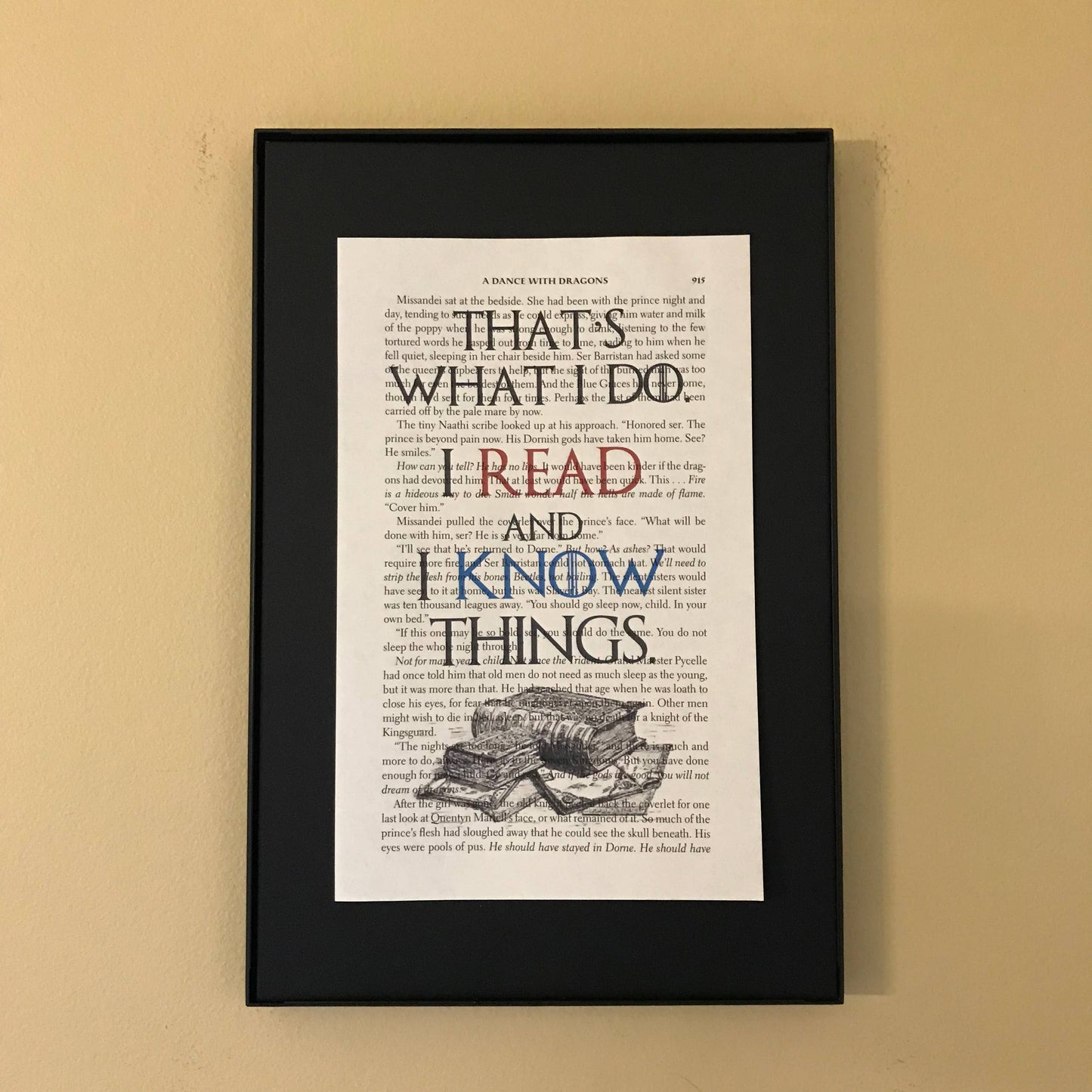 That's what I do Read | Dictionary Print | Vintage Book Art