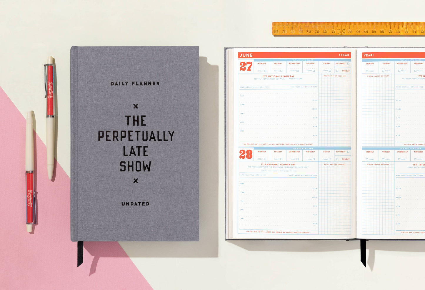 Brass Monkey The Perpetually Late Show Undated Standard Planner