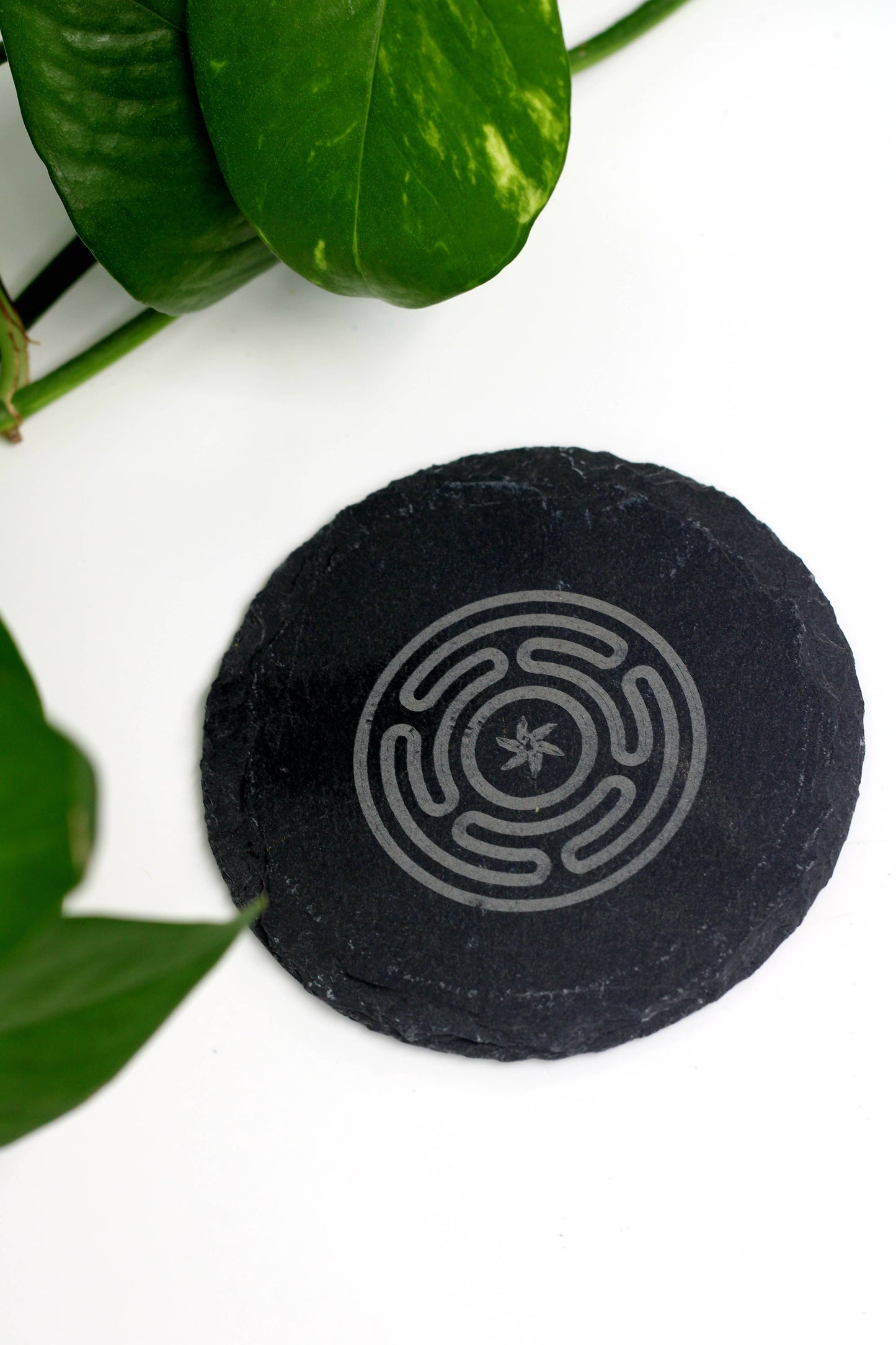 Stropholos of Hecate Engraved Slate Coaster + Altar Tile