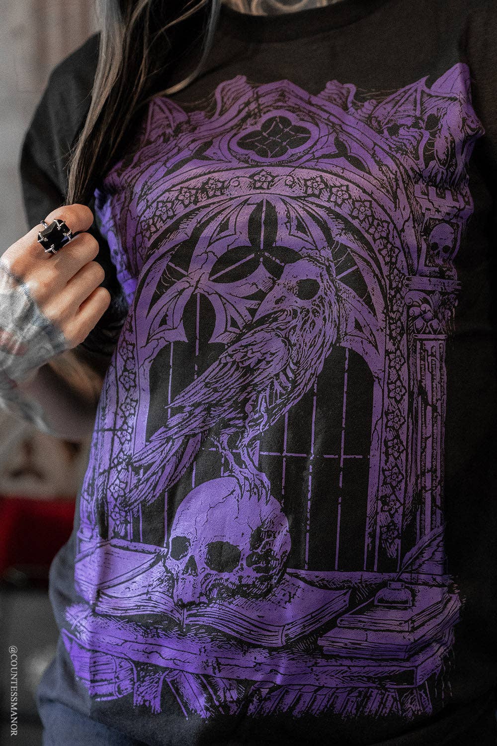 Quoth the Raven T-shirt [PURPLE]