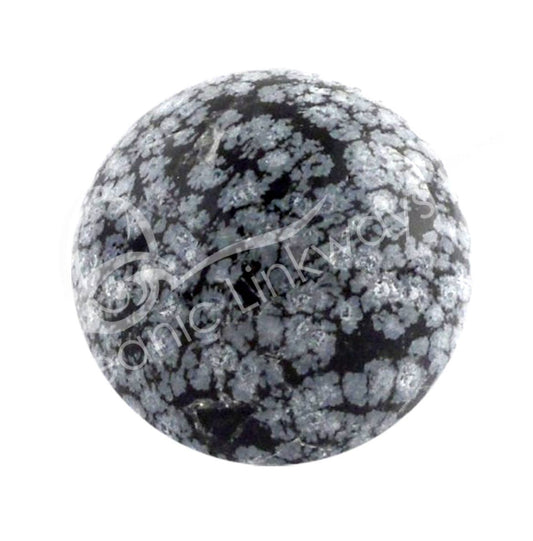 SPHERE - OBSIDIAN, SNOWFLAKE 1.5" (PC)