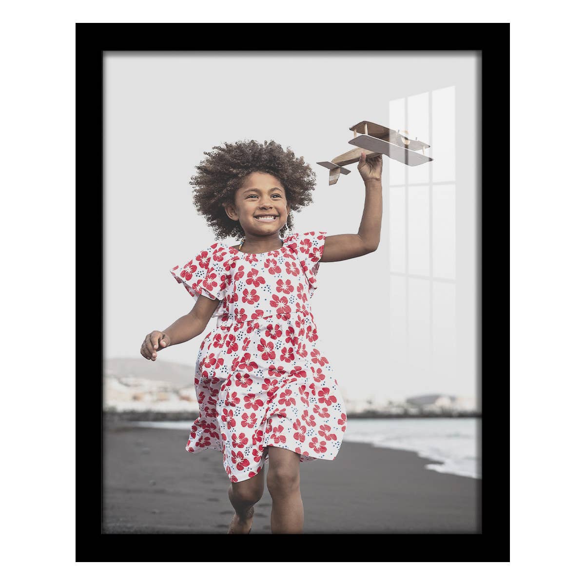 Photo Frame. Real Wood Modern Frame, Black