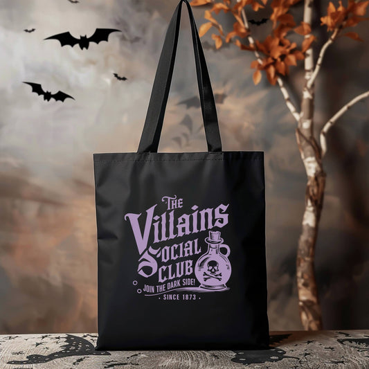 VILLAINS SOCIAL CLUB *THICK* canvas heavy duty tote bag