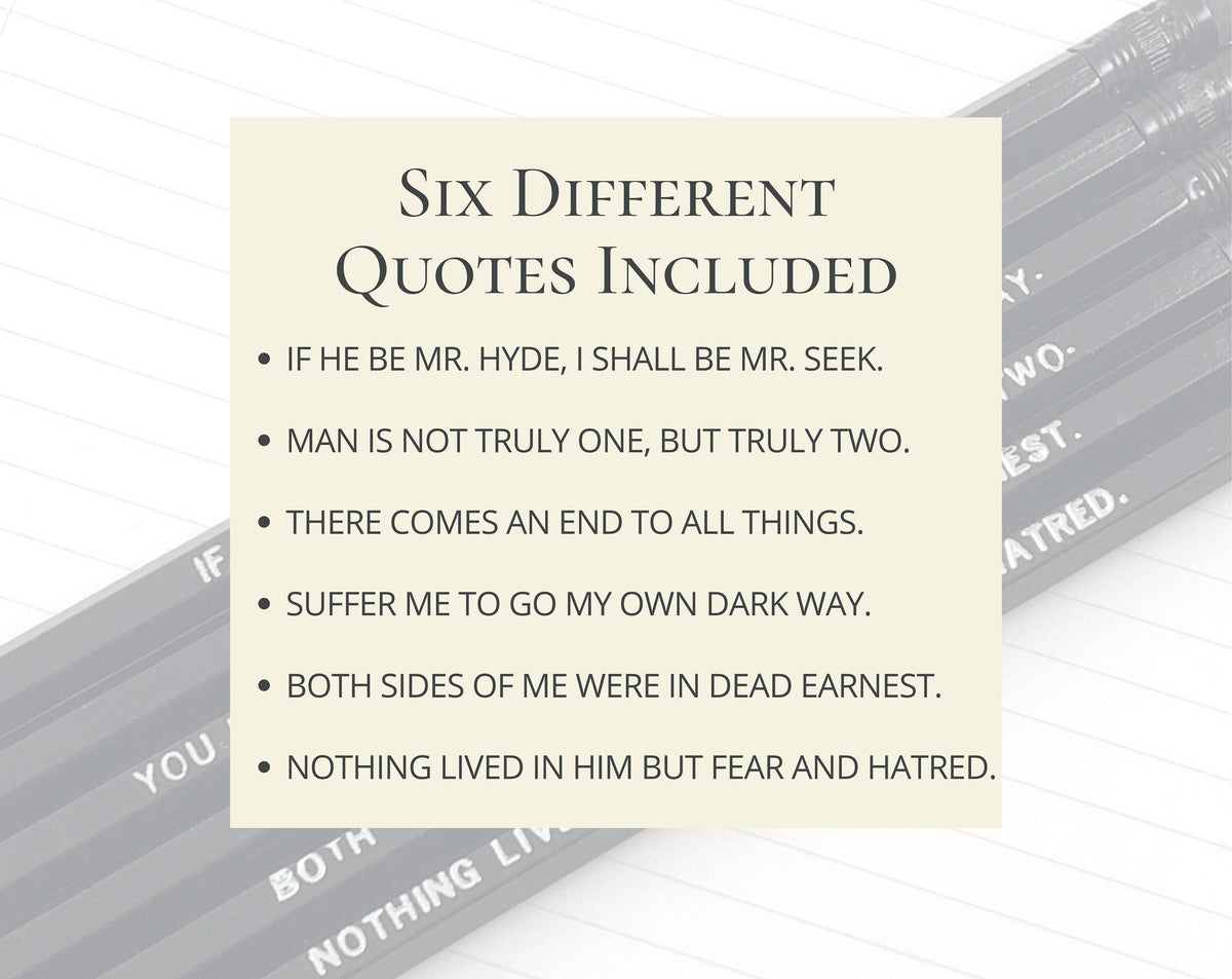 Jekyll and Hyde Gothic Pencil Set, Robert Louis Stevenson
