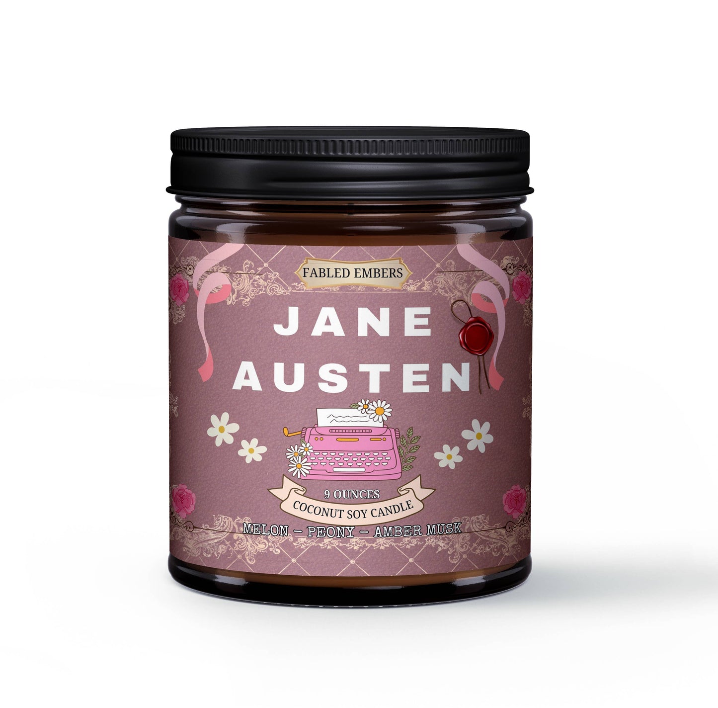 JANE AUSTEN contemporary romance book lover cocosoy candle