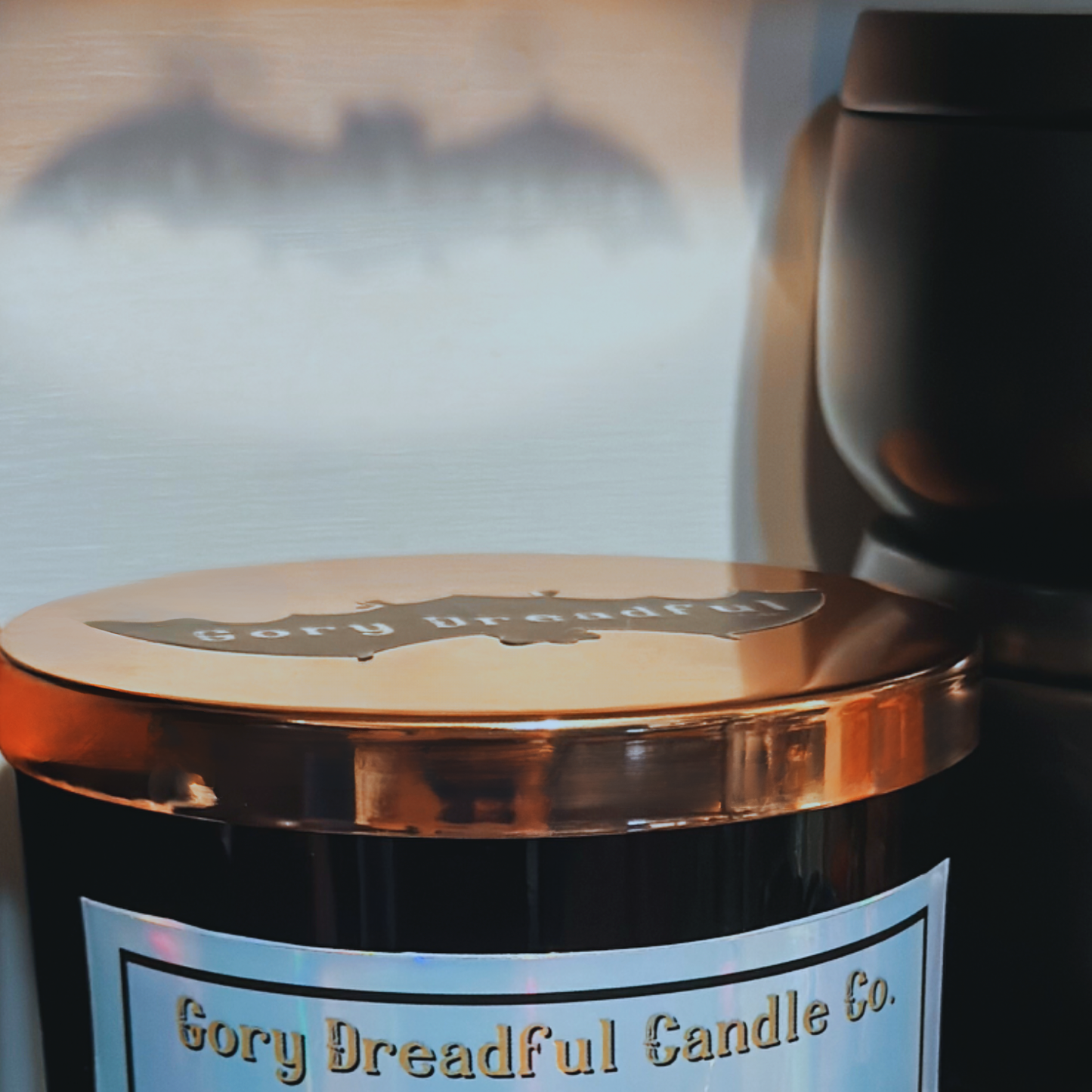 Skeleton Tears Crackling Wooden Wick Candle: Pumpkin Pear Cassia Bourbon Scent