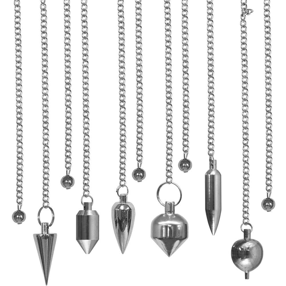 Metal Pendulum Beginners Assorted Shapes Nickel Plated
