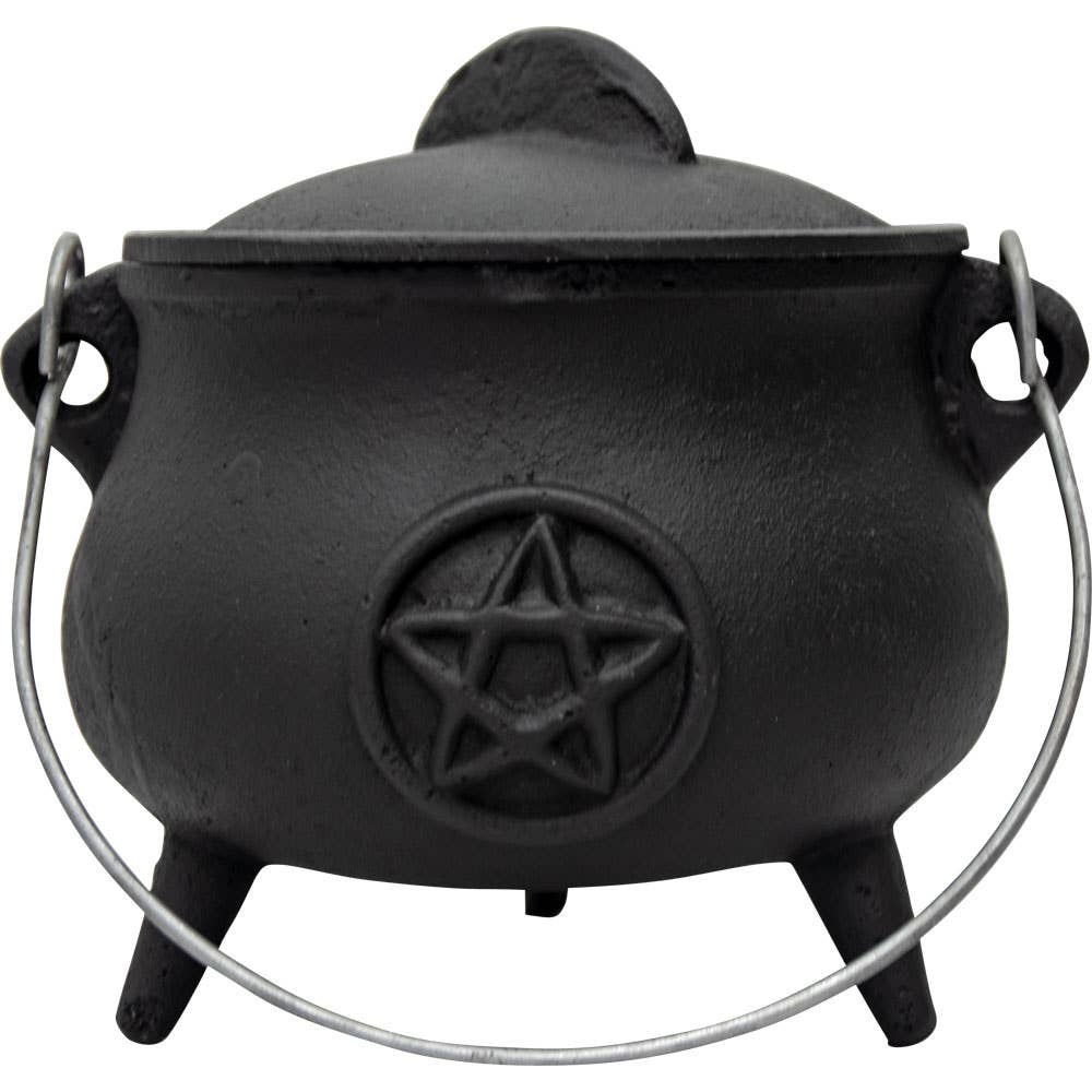 Cast Iron Cauldron Medium 5.5in Pentacle (Each)