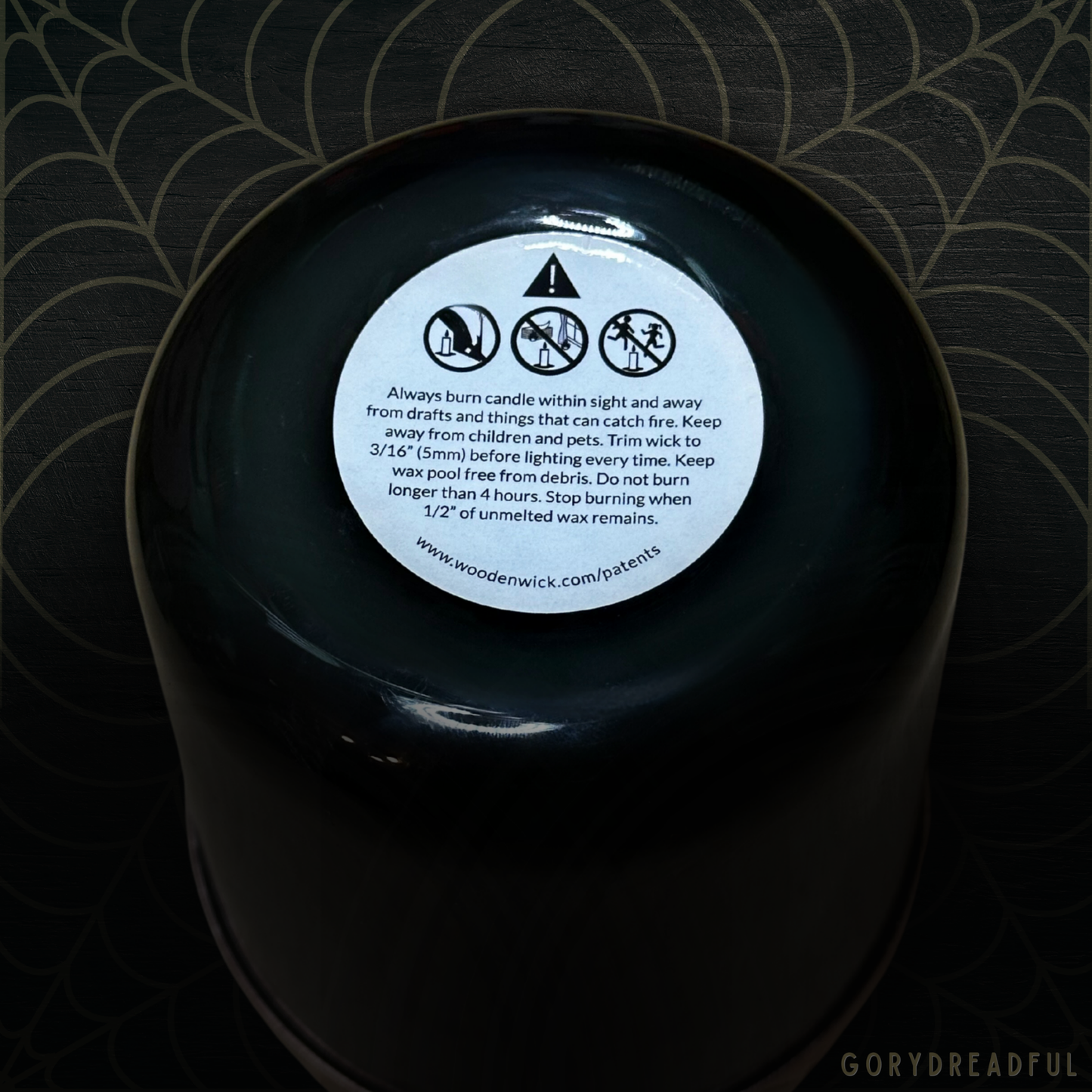 Skeleton Tears Crackling Wooden Wick Candle: Pumpkin Pear Cassia Bourbon Scent