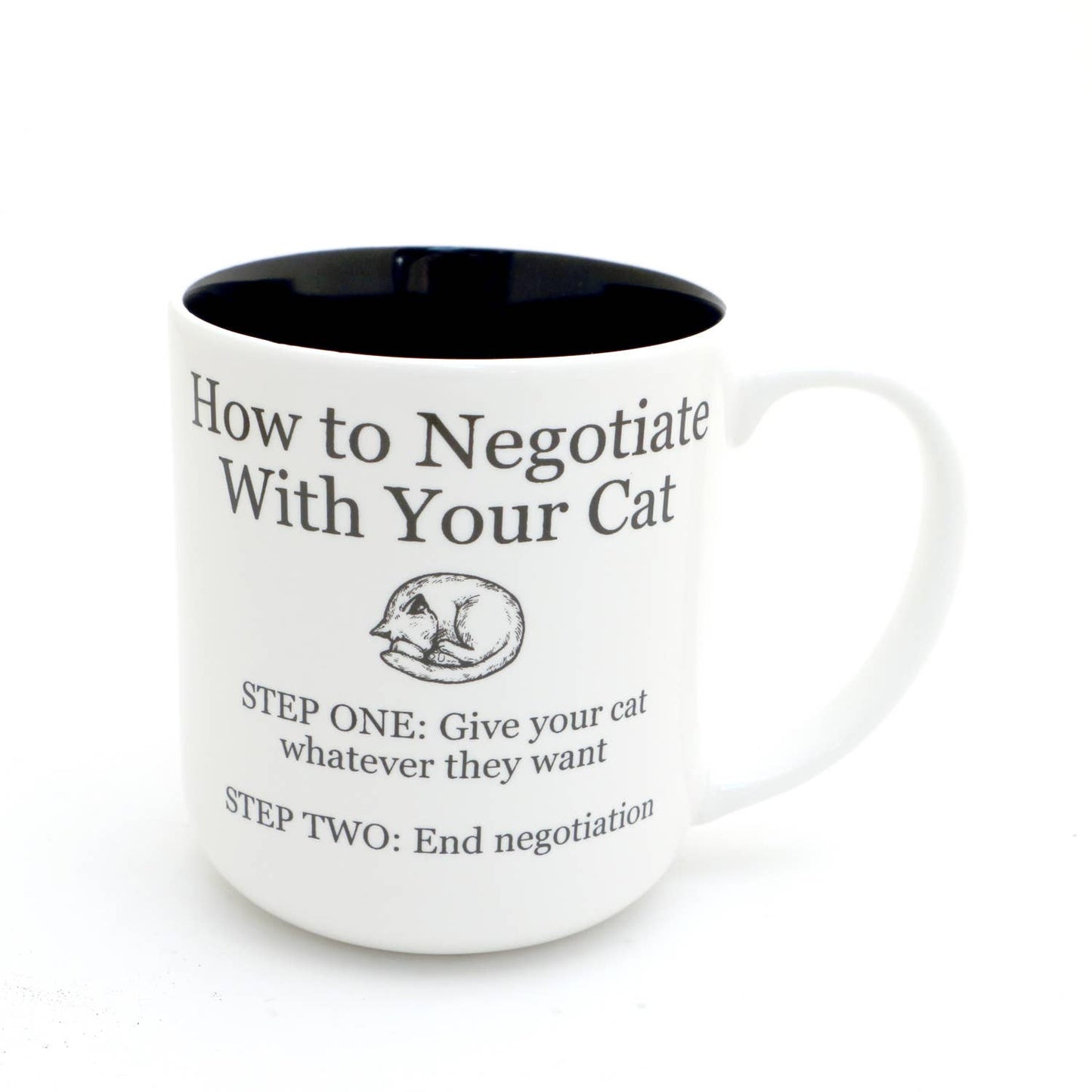 Cat negotiations mug, funny gift for crazy cat lady, cat mom