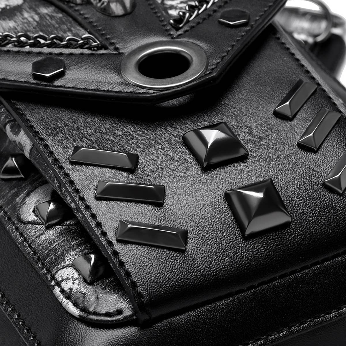 RETRO SKULL STEAMPUNK LEG BAG WALLET_CWAB0647