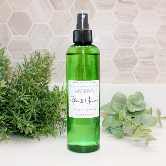 Relax & Unwind Lavender + White Tea Linen Room Spray 8 oz