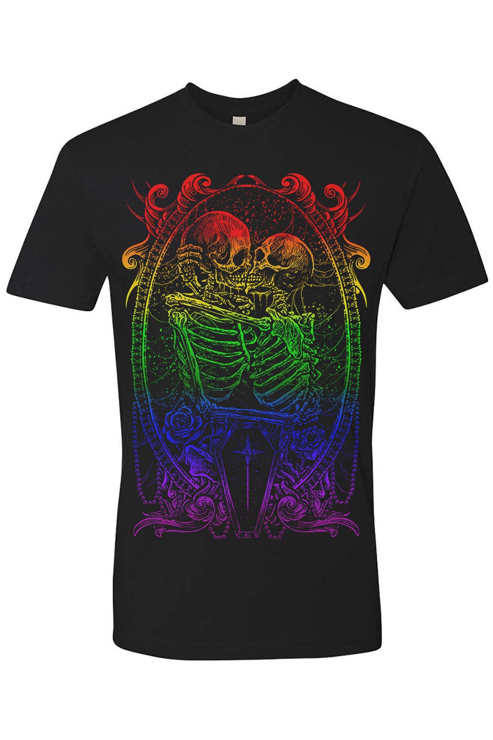 Pride Skeleton Love Tee [GOTH RAINBOW]
