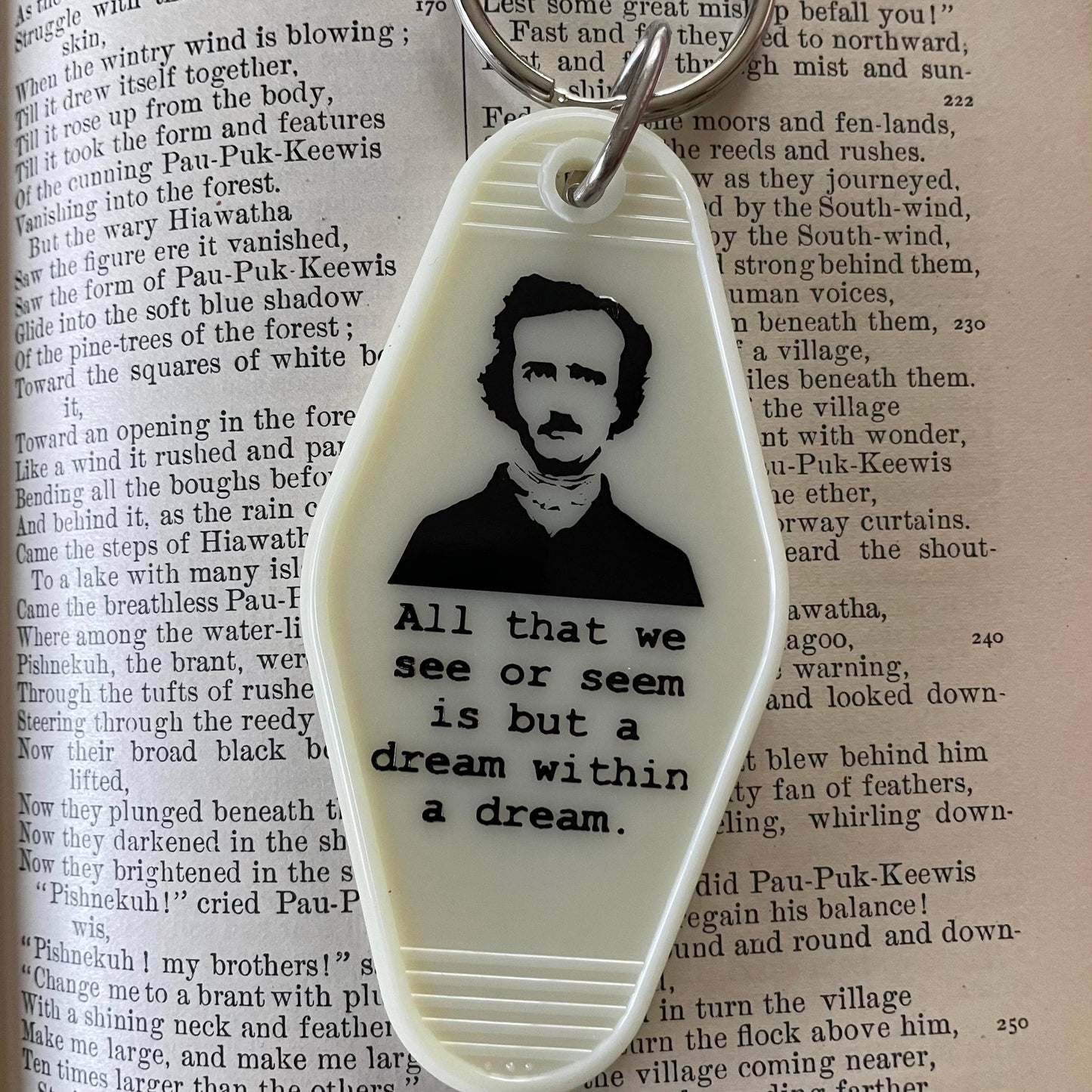 Motel Key Fob - Edgar Allan Poe, All that we see or seem...