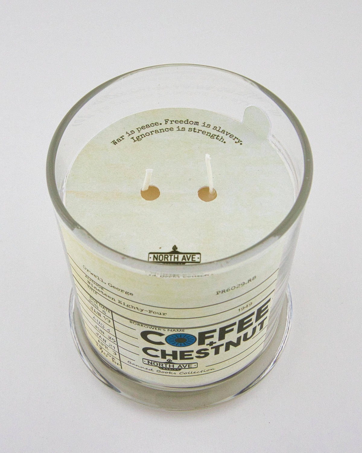 Banned Book Candle, George Orwell 1984 / bookstore gift